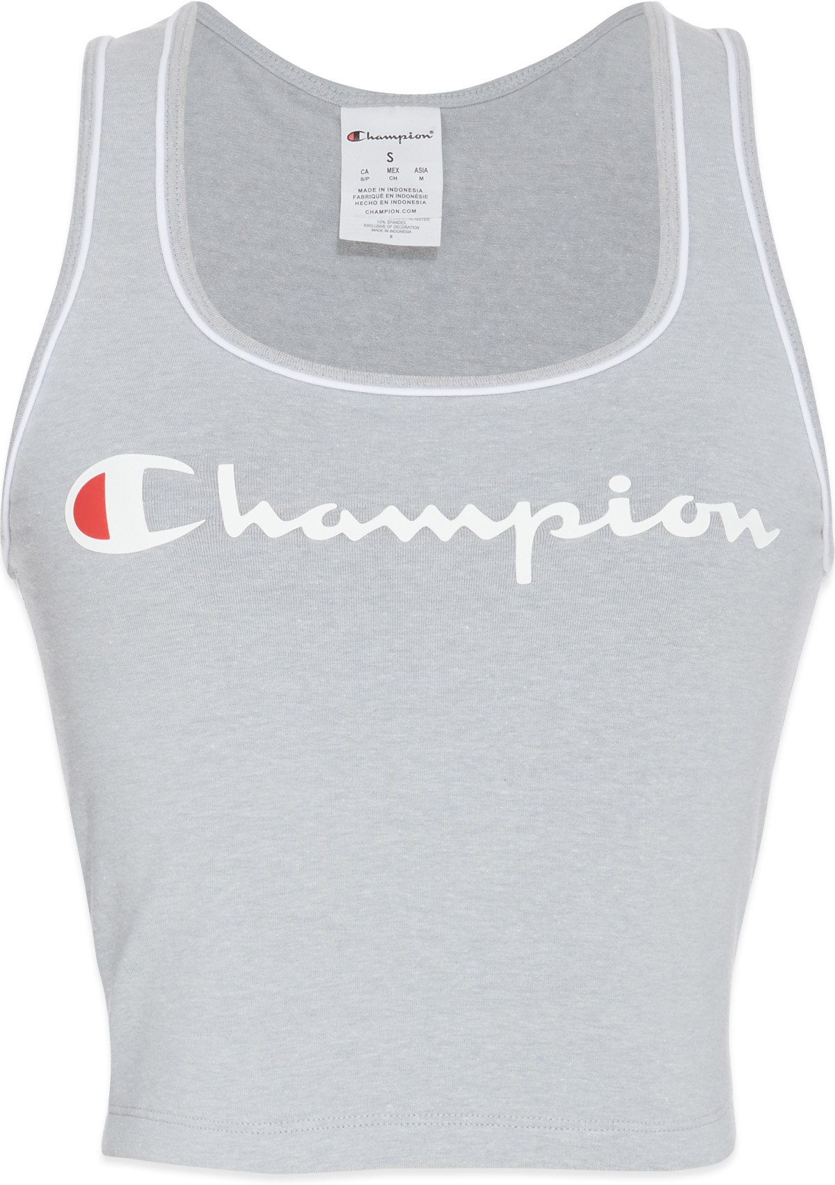 Champion: Grey Everyday Script Crop Top - 1