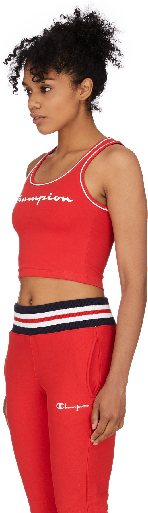 Champion: Red Everyday Script Crop Top - 2