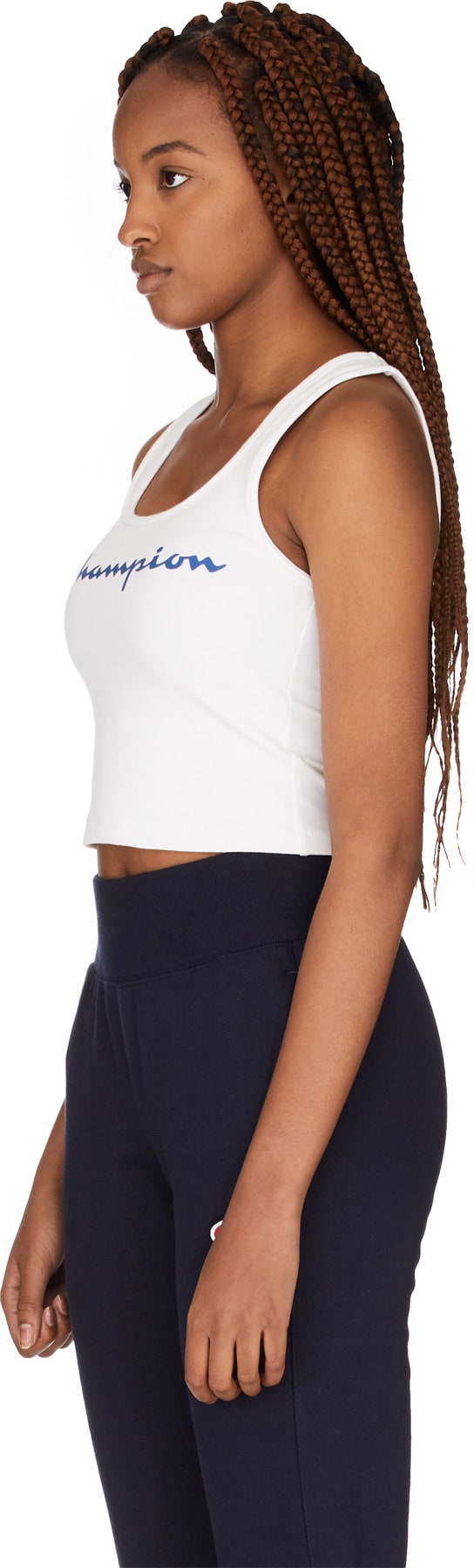 Champion: White Everyday Script Crop Top - 2