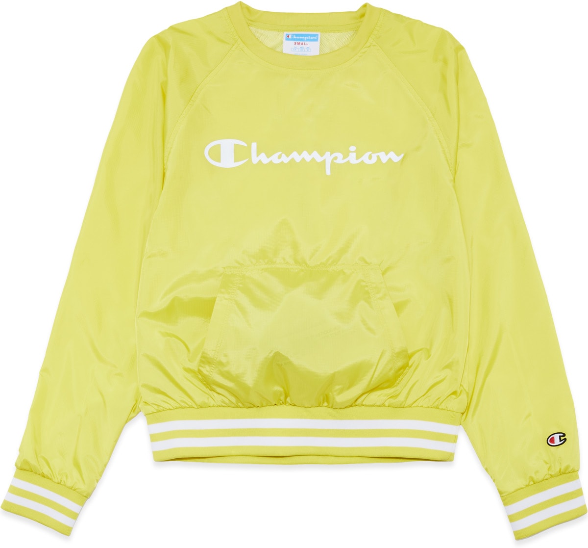 Champion: Yellow Ripstop Script Crew Sweater - 1