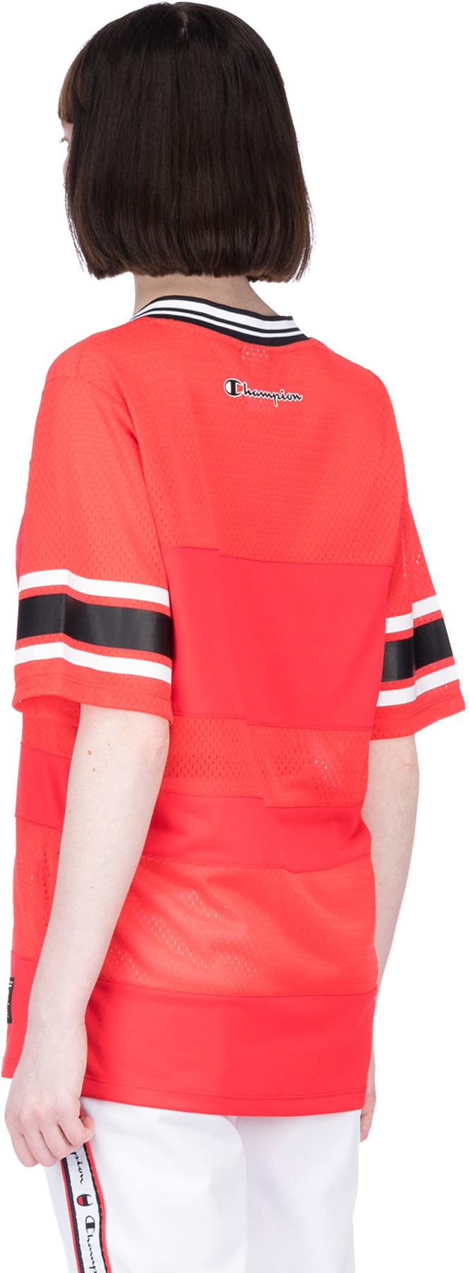 Champion: Red Extra Long Mesh T-Shirt - 3