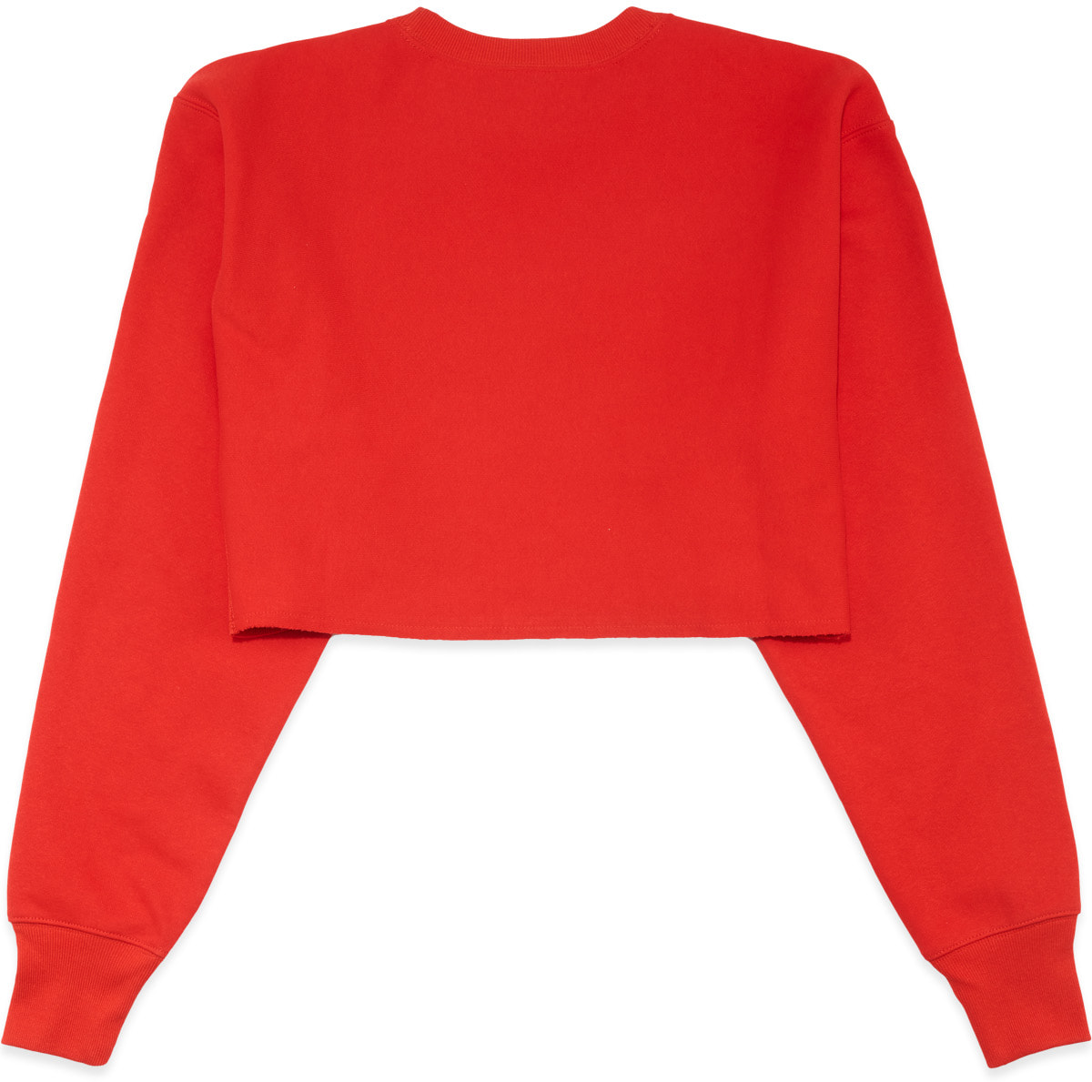 Champion: Red Reverse Weave Chenille Script Crew Sweater - 2