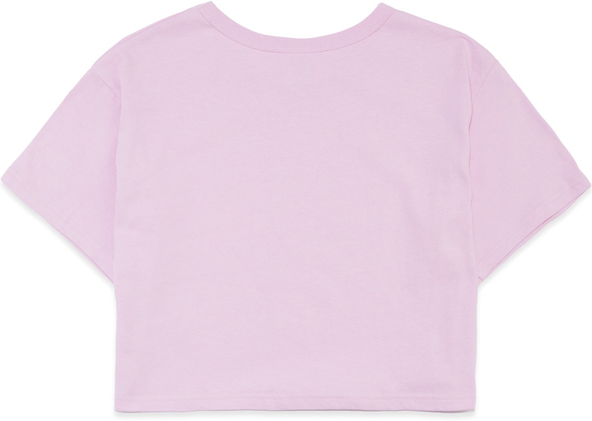 Champion: Pink Heritage Script Crop T-Shirt - 2