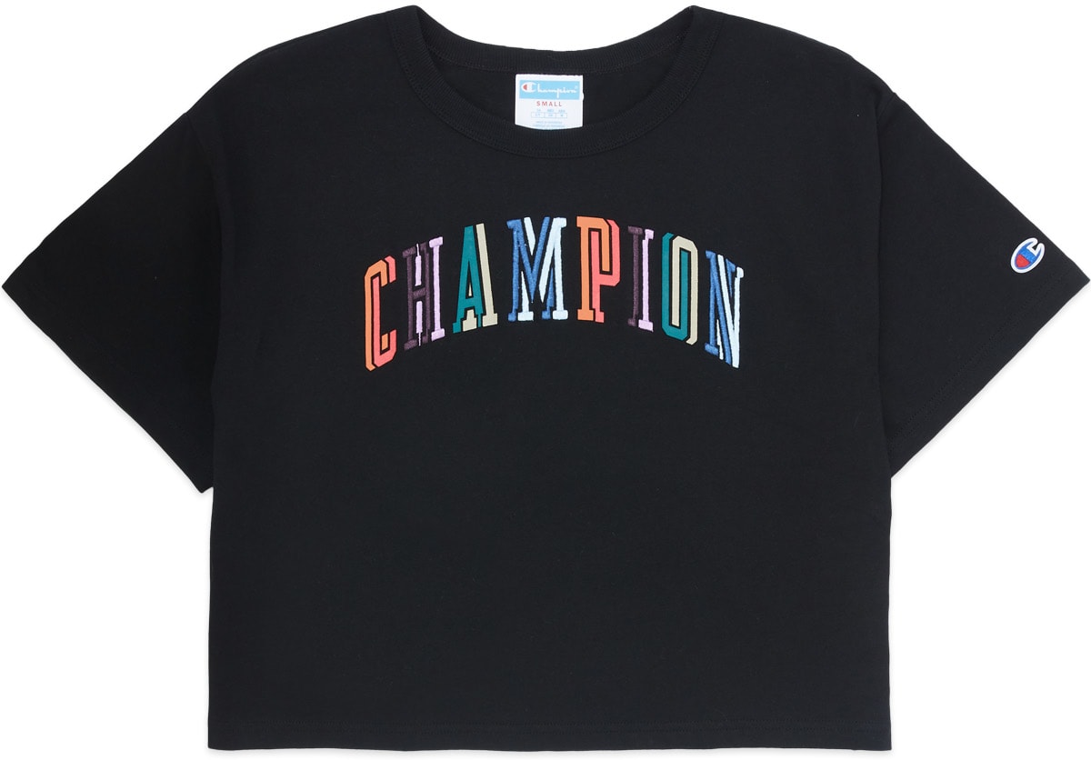 Champion: Noir T-shirt Coupé Logo Script Noir - 1