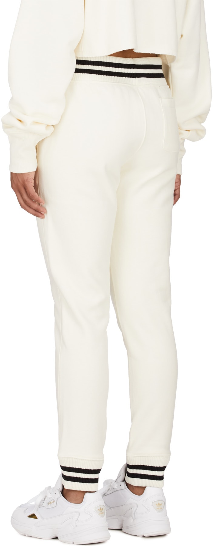 Champion: White Reverse Weave Yarn Dye Joggers - 3