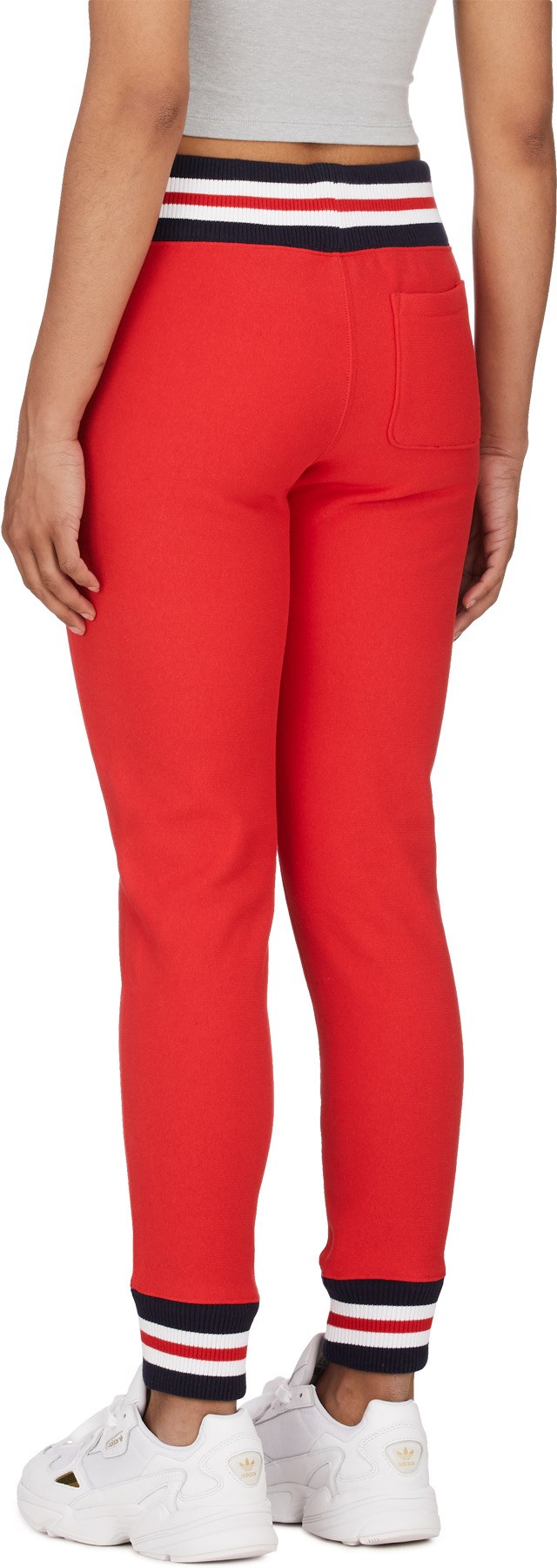 Champion: Red Reverse Weave Yarn Dye Jogger Pants - 3