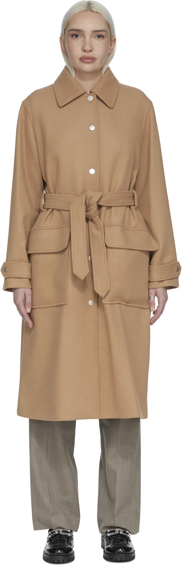 A.P.C.: Neutrals Angelita Long Coat - 1