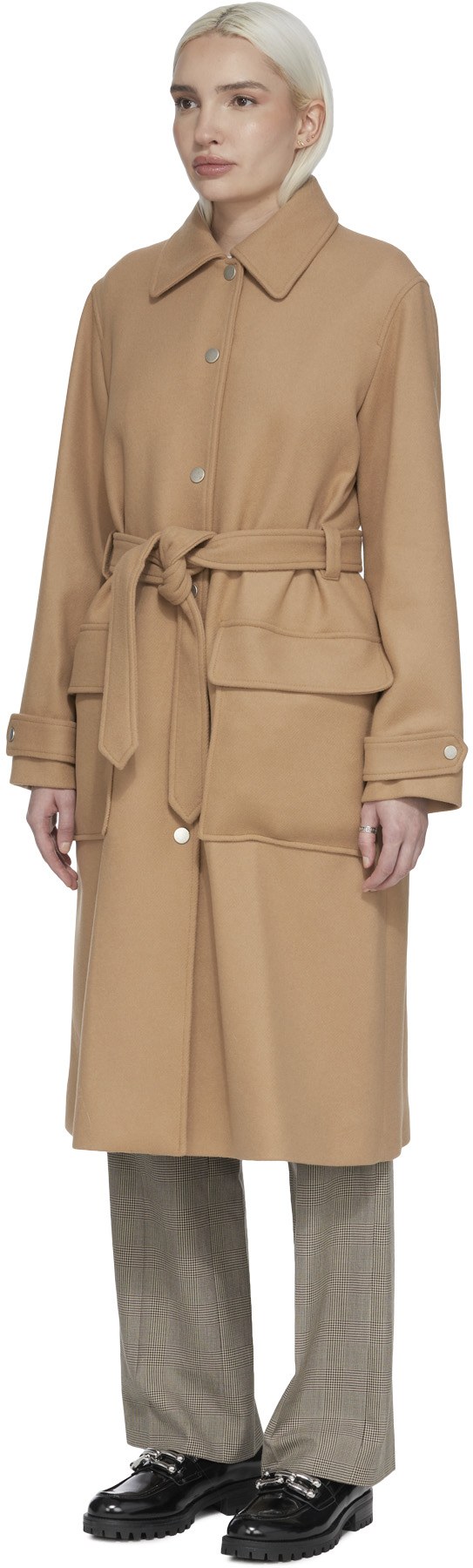 A.P.C.: Neutrals Angelita Long Coat - 2