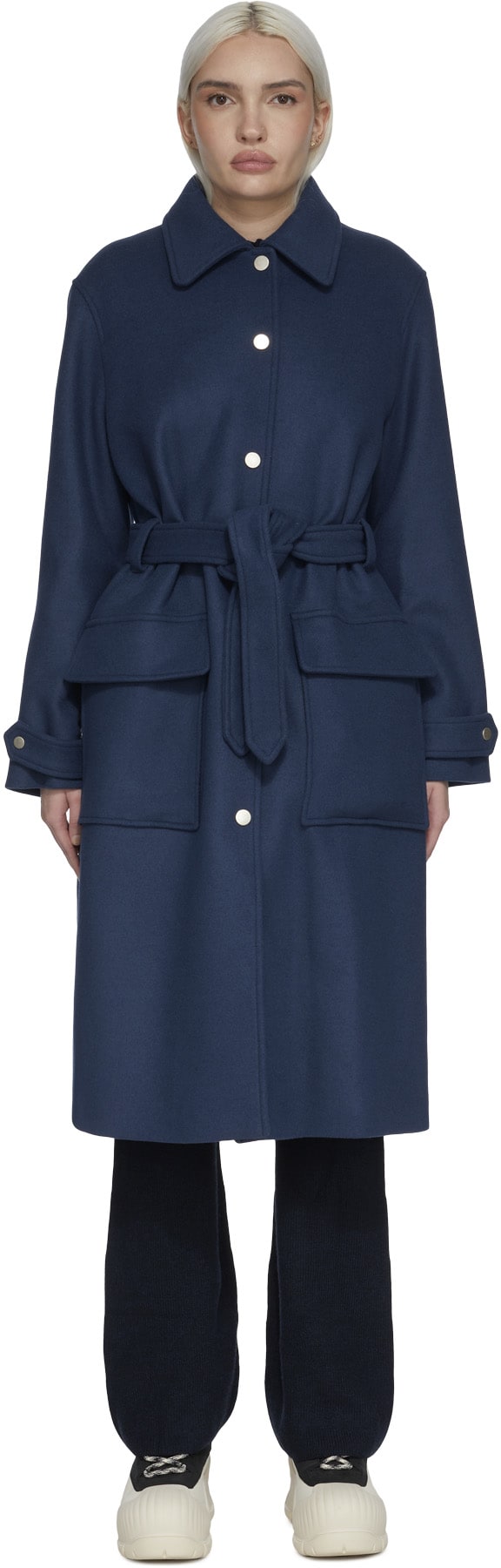 A.P.C.: Blue Angelita Long Coat - 1