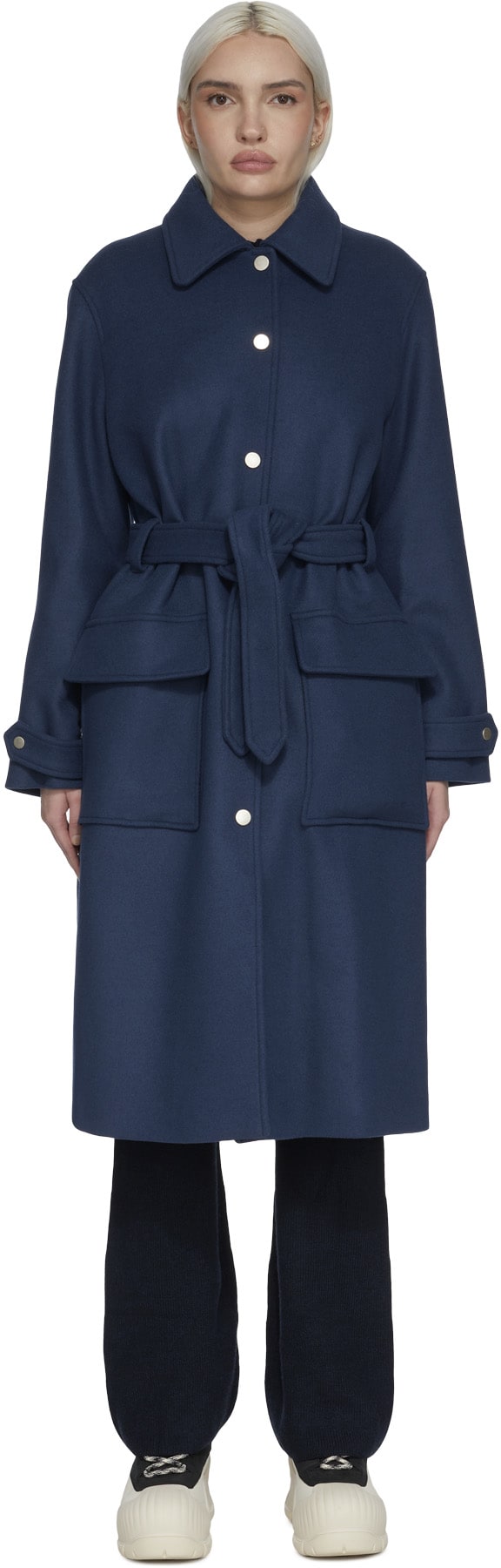 A.P.C.: Bleu Manteau Angelita Bleu - 1