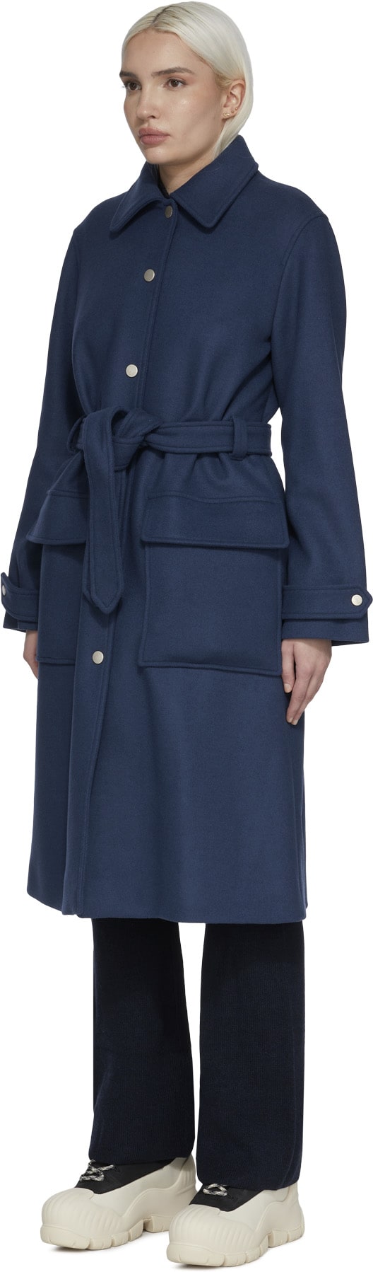 A.P.C.: Blue Angelita Long Coat - 2