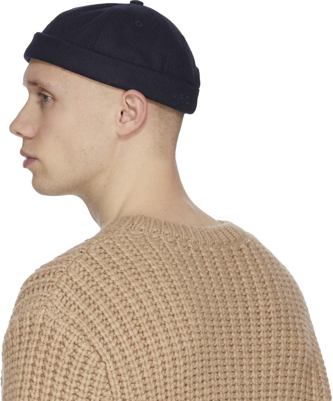 A.P.C.: Bleu Bonnet en Tricot Docker Raph Bleu - 3