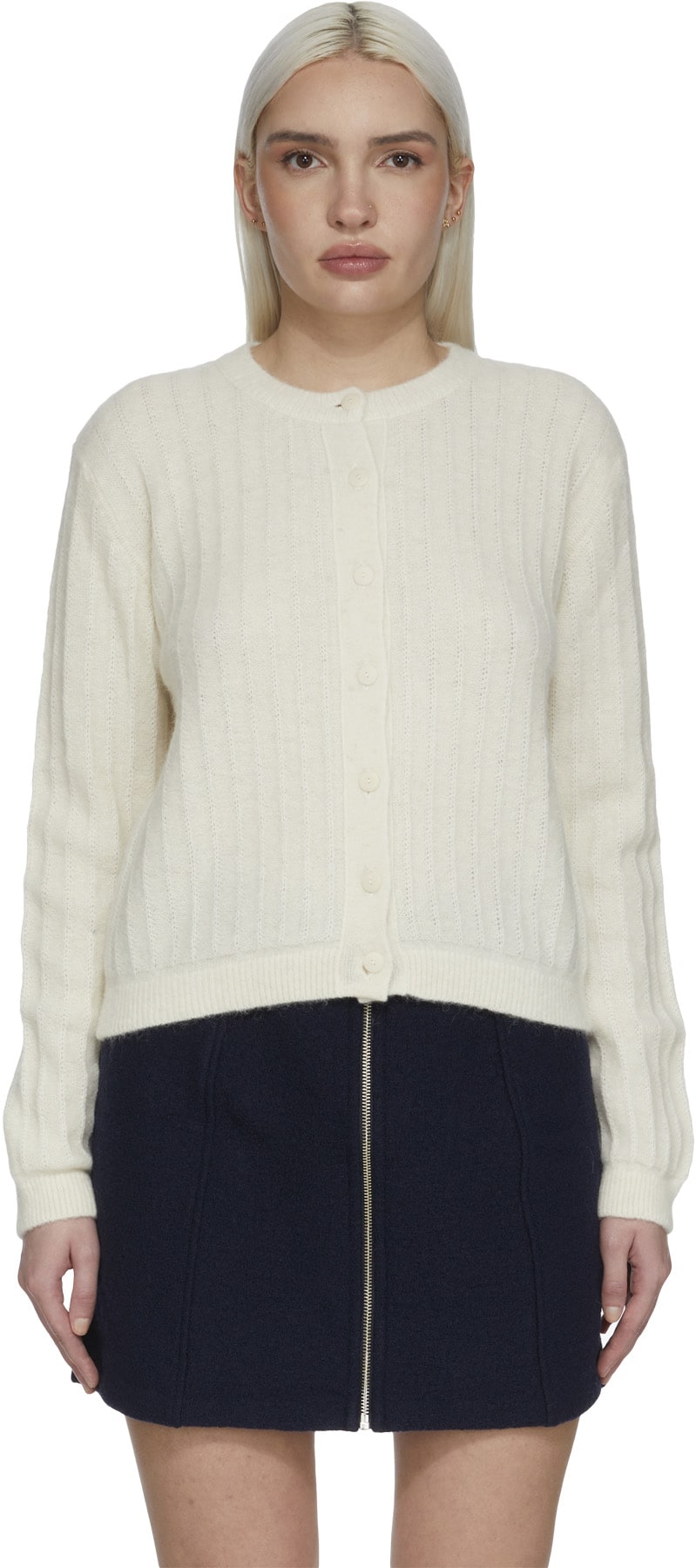 A.P.C.: Blanc Cardigan Milena Blanc - 1