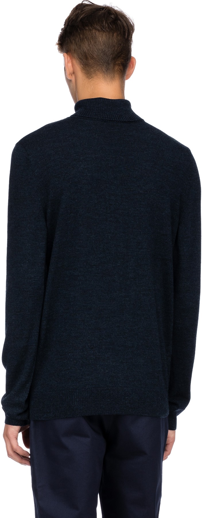 A.P.C.: Blue Marcelino Knit Turtleneck - 3