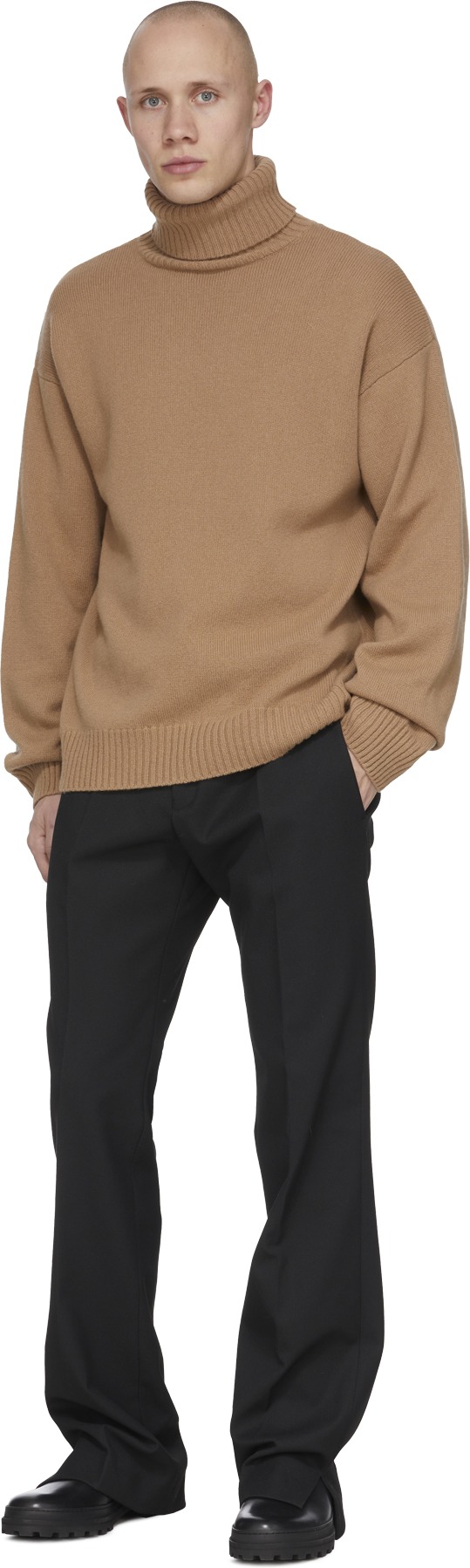 A.P.C.: Neutrals Marc Knit Turtleneck Sweater - 4