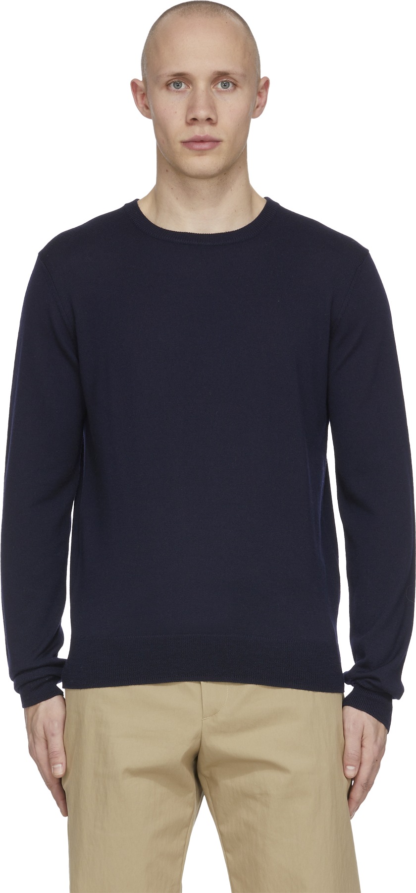 A.P.C.: Blue King Knit Crew Sweater - 1