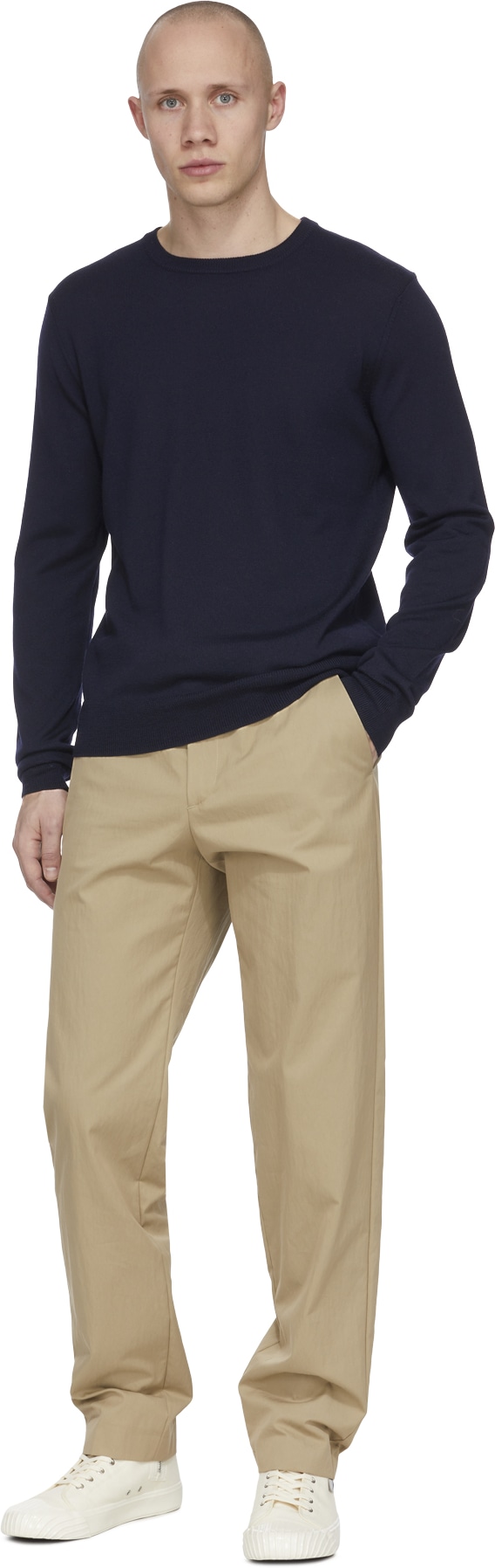 A.P.C.: Blue King Knit Crew Sweater - 4