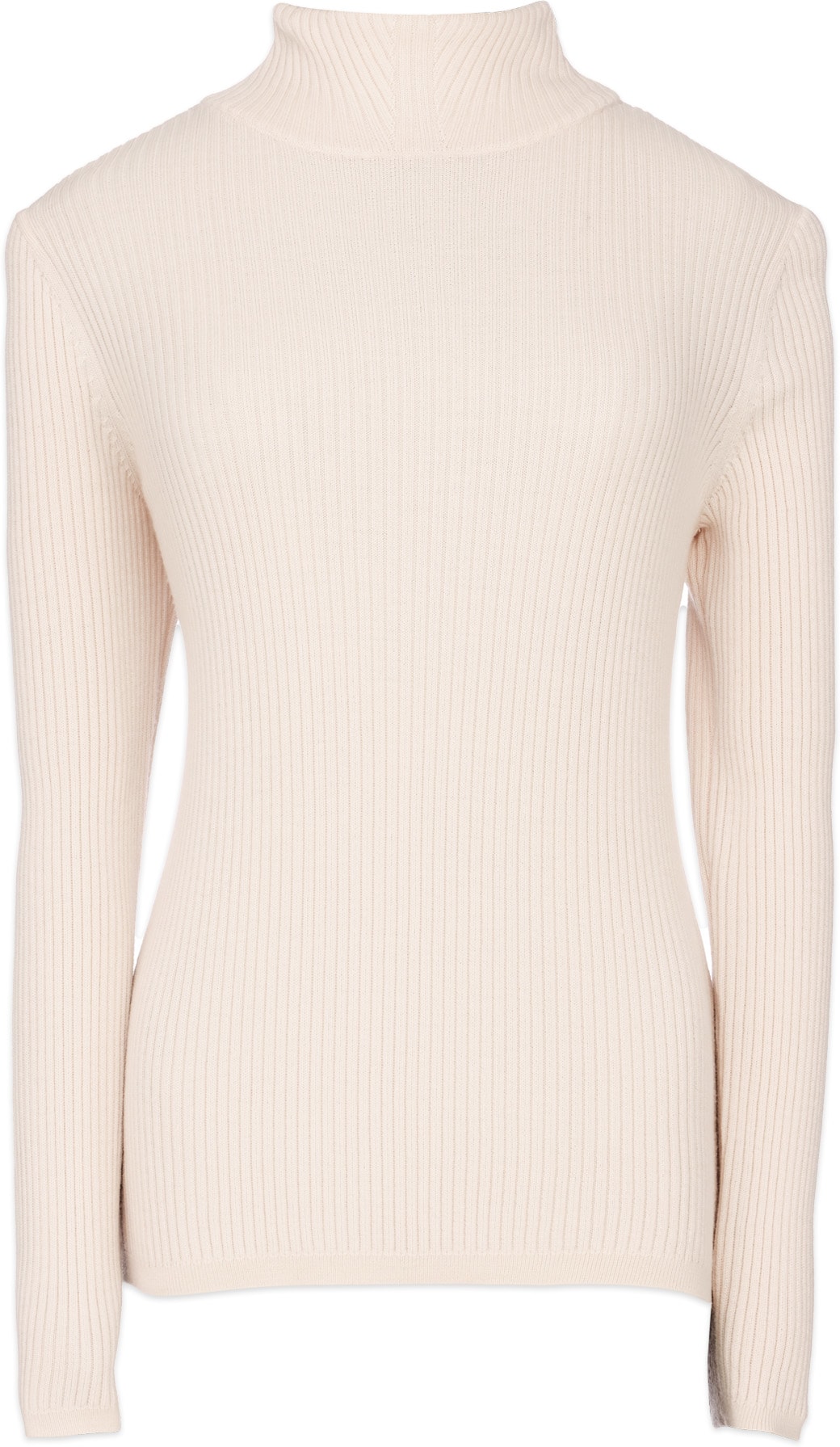 A.P.C.: White Carmen Knit Mock Neck Sweater - 1