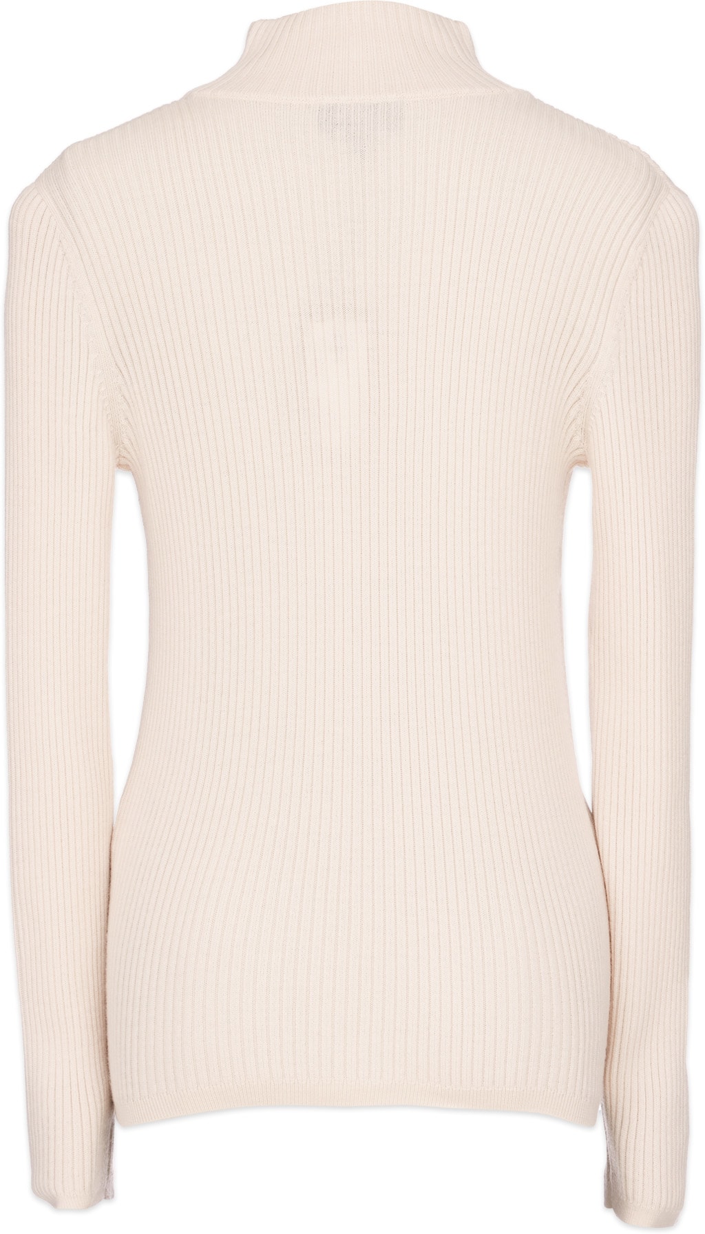 A.P.C.: White Carmen Knit Mock Neck Sweater - 2