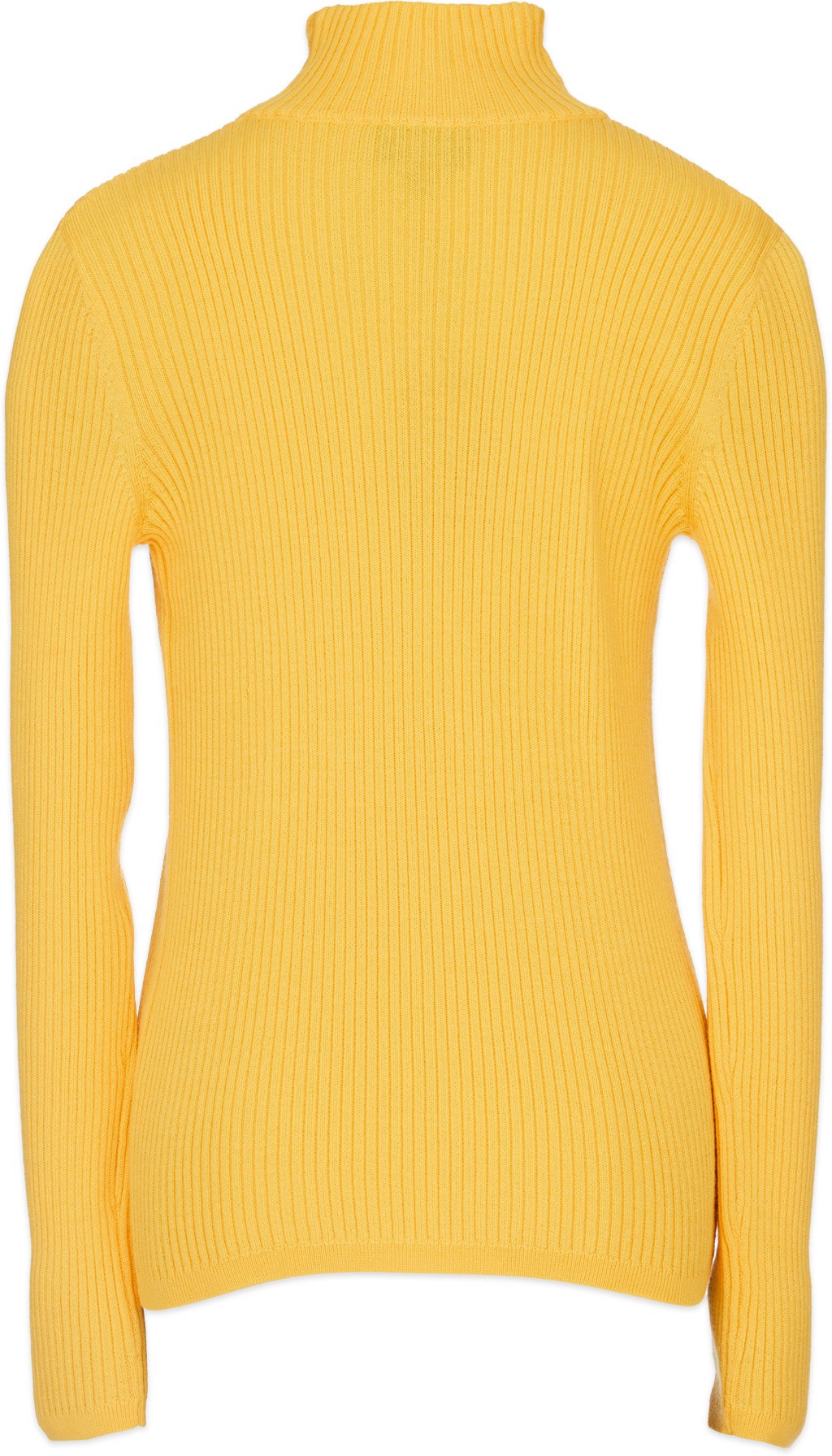 A.P.C.: Yellow Carmen Knit Mock Neck Sweater - 2