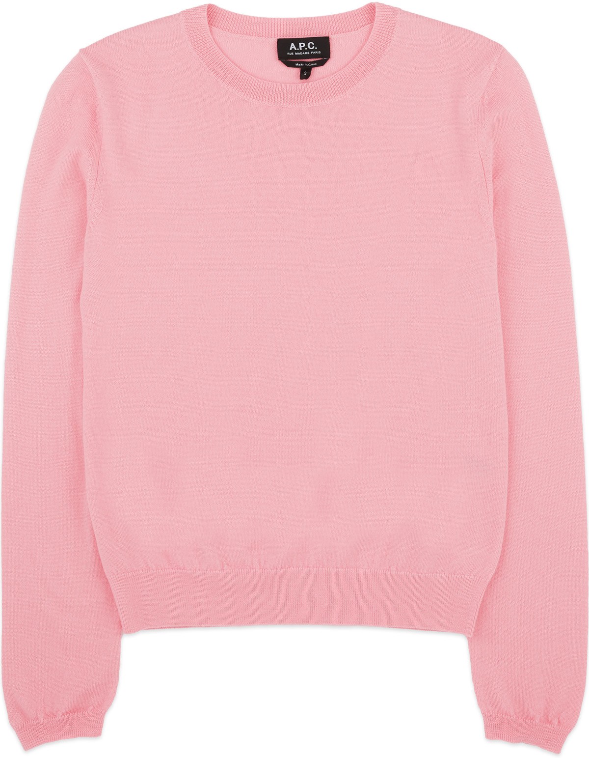 A.P.C.: Pink Savannah Knit Crew Sweater - 1
