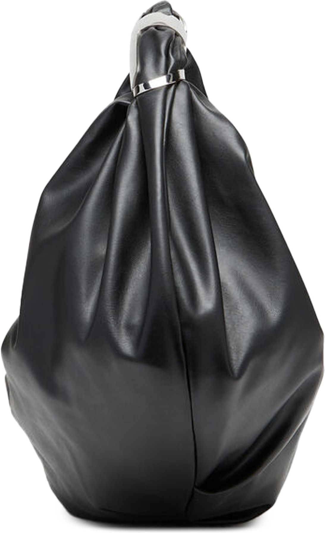 Diesel: Black PU Hobo Shoulder Bag - 2