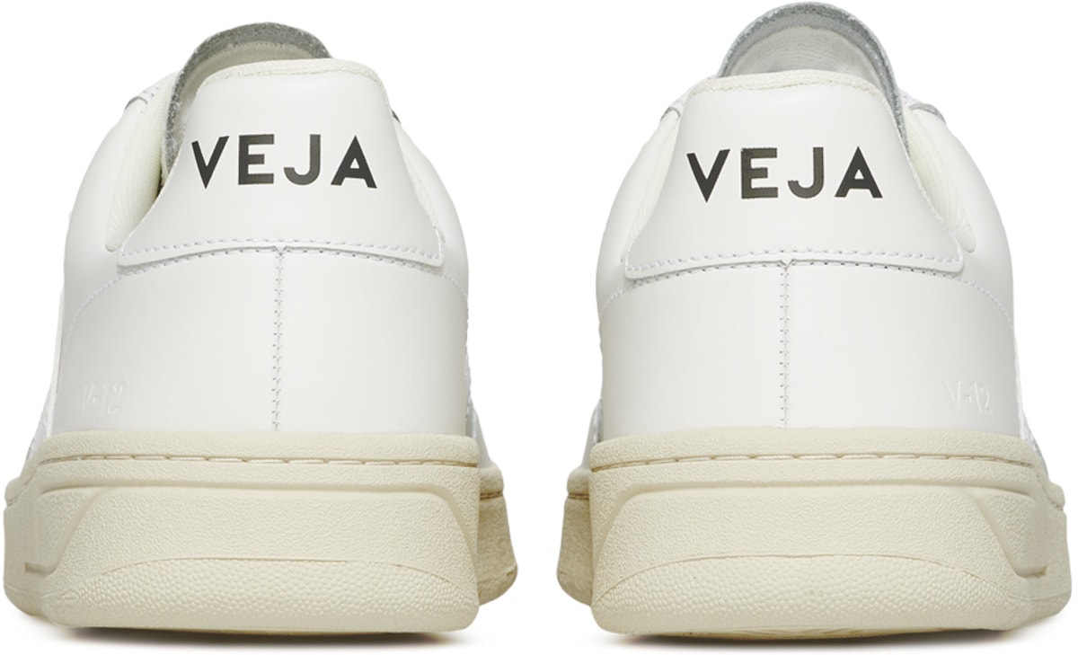 VEJA: Blanc Cuir V-12 Blanc - 4