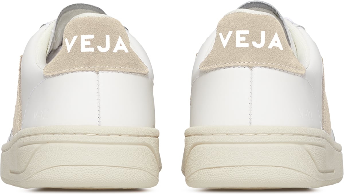 VEJA: Blanc Cuir V-12 Blanc - 4