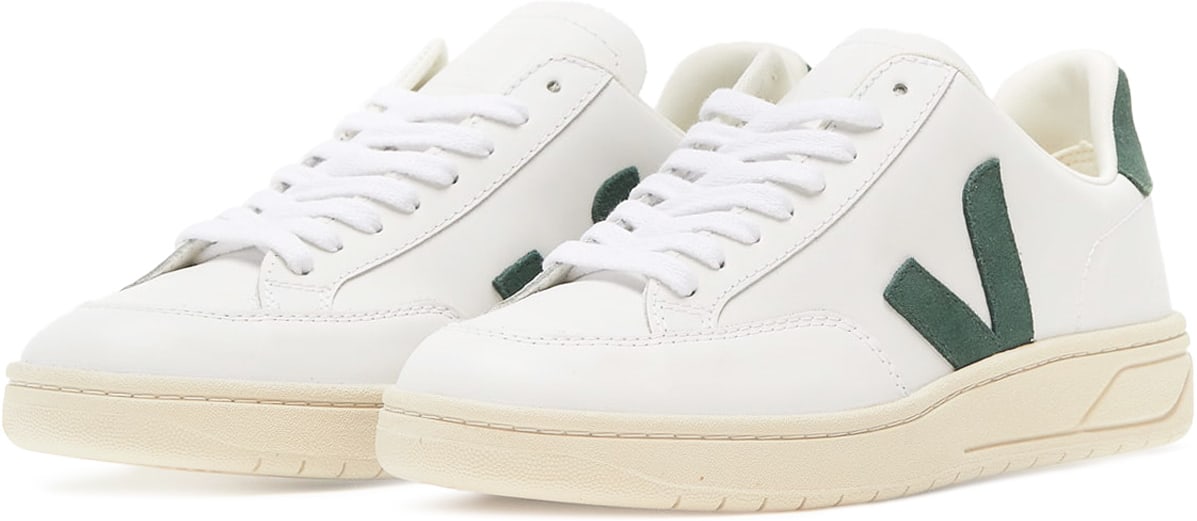 VEJA: White V-12 Leather - 3