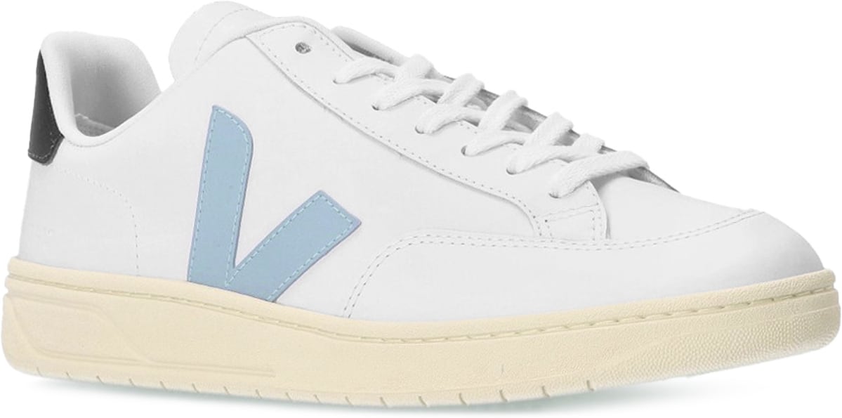 VEJA: Blanc Cuir V-12 Blanc - 3