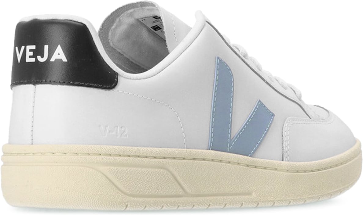 VEJA: Blanc Cuir V-12 Blanc - 4