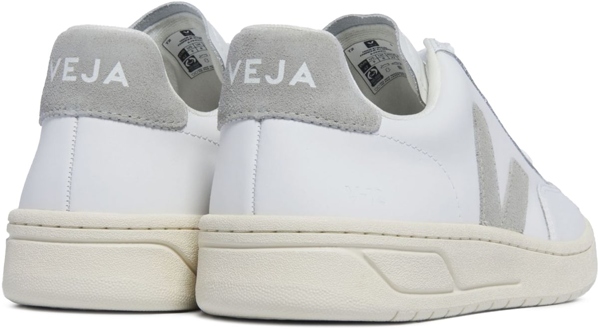 VEJA: Blanc Cuir V-12 Blanc - 4