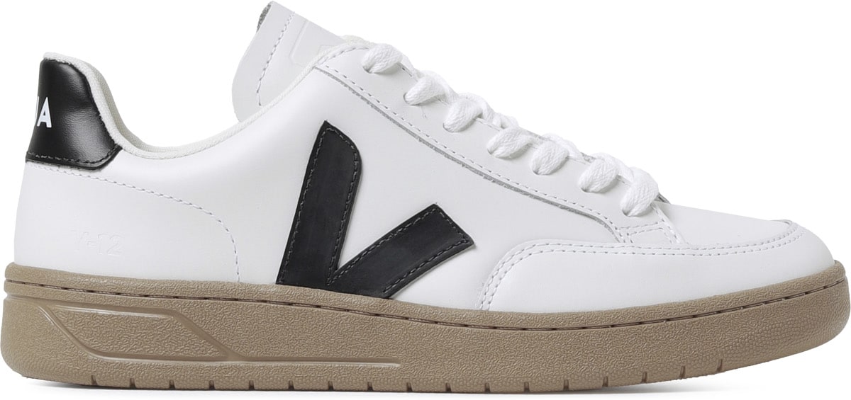 VEJA: Blanc Cuir V-12 Blanc - 1