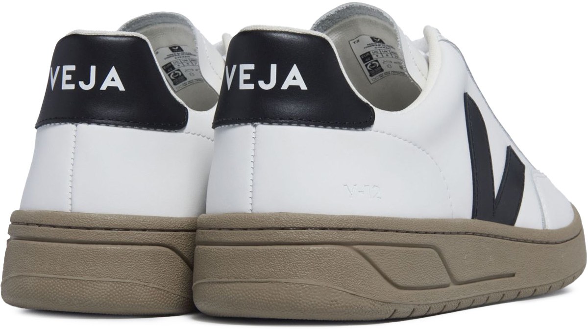 VEJA: Blanc Cuir V-12 Blanc - 4