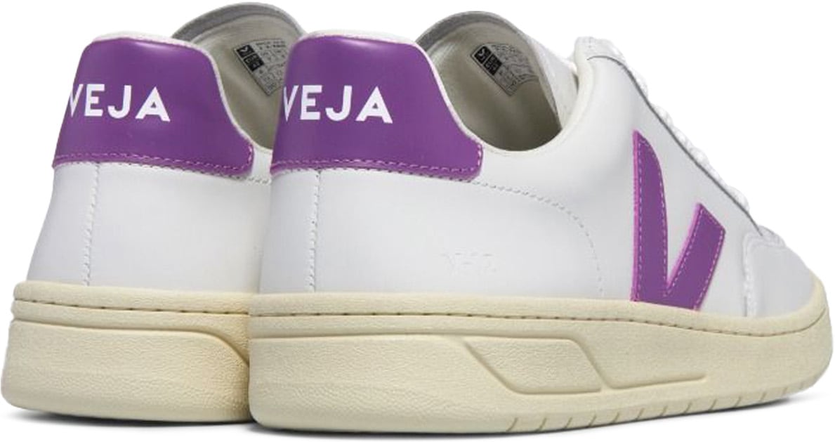 VEJA: Blanc Cuir V-12 Blanc - 4