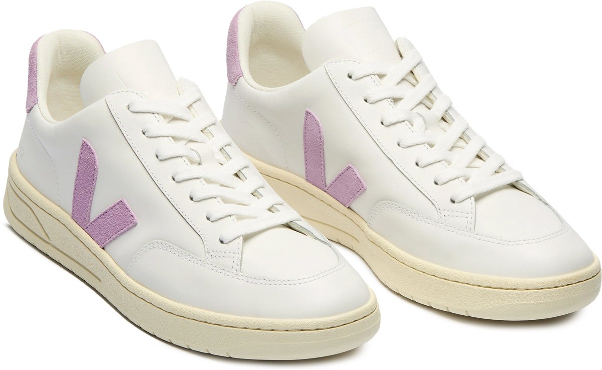 VEJA: Blanc Cuir V-12 Blanc - 2