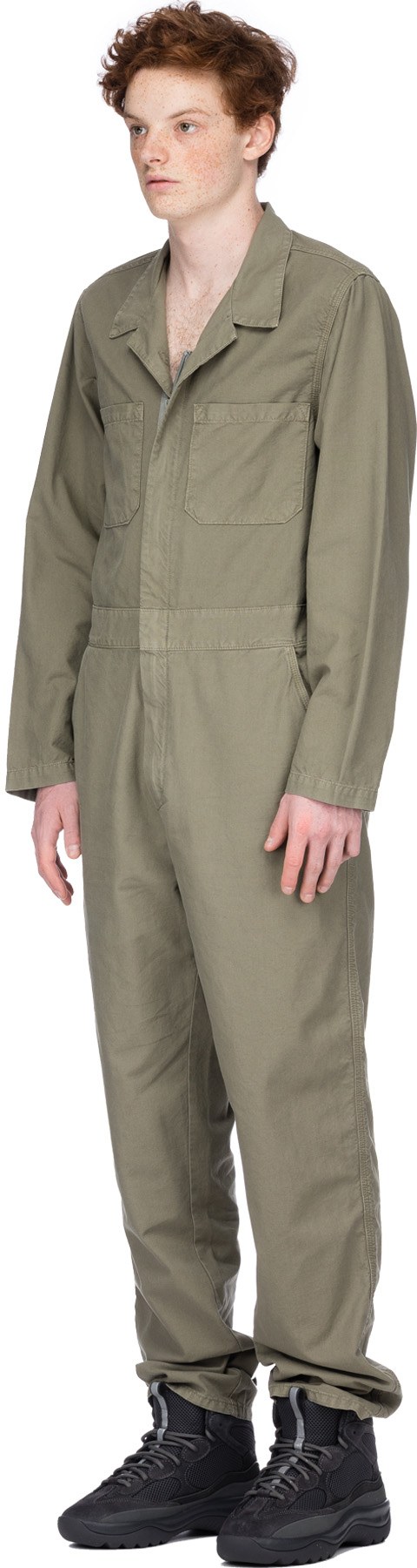 YEEZY: Green Workwear Jumpsuit - 2