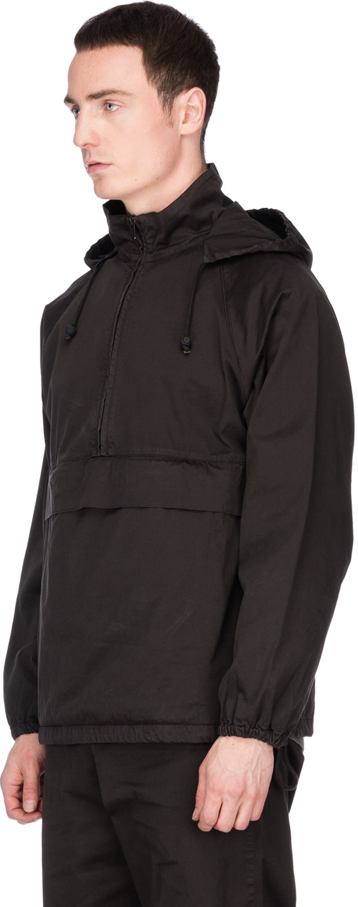 YEEZY: Brown Half Zip Anorak - 2