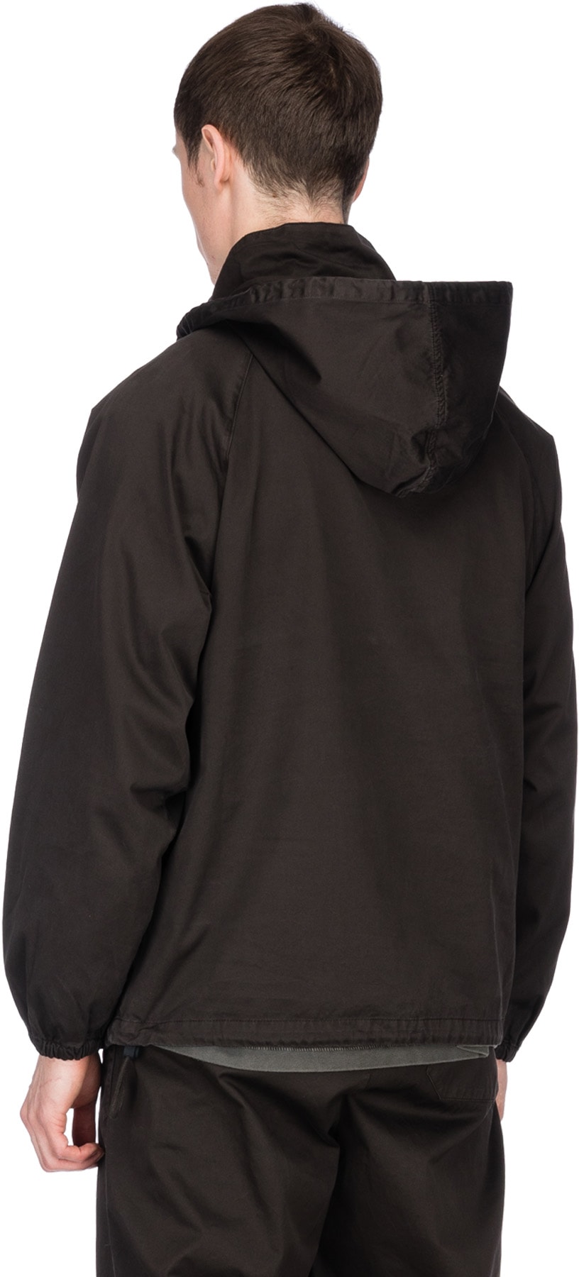 YEEZY: Brown Half Zip Anorak - 3