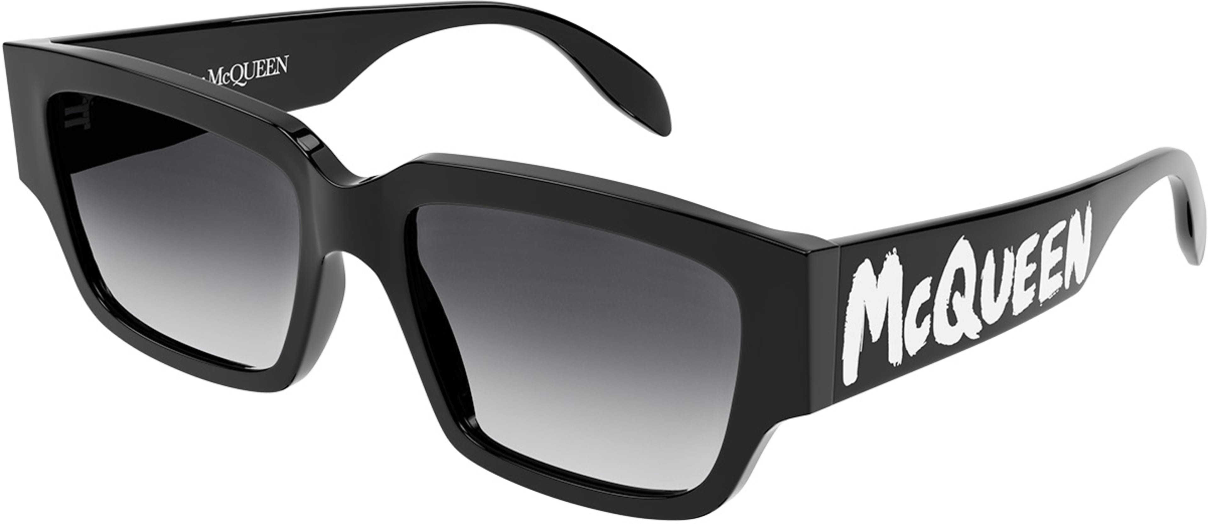 Alexander McQueen Dark Gray Graffiti Sunglasses Alexander McQueen AM0458S 001 Sunglasses - US main image 2